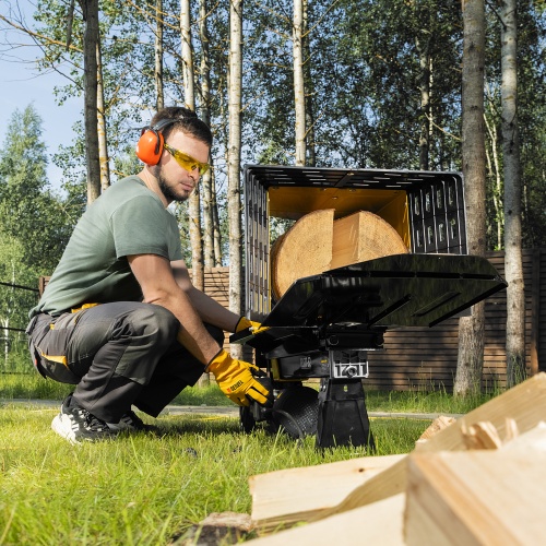 Дровокол электрический ELS7T-52, 2300 Вт, сила раскола 7т, макс. размеры полена D250 x 520 мм Denzel фото 24