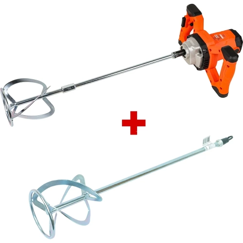 Набор Миксер электрический двуручный СПЕЦ МЭД-2000, 220В/50Гц,1600Вт,0-850 об/мин, М14, венчик, цв.коробка + Насадка для миксера (венчик) 1 шт 600x120 мм СПЕЦ-4177/СПЕЦ-3783