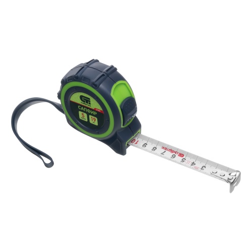 Рулетка Сапфир,двухкомпонентный корпус,5 м х 19 мм Сибртех фото 3