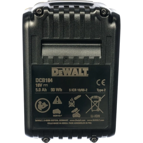 Аккумулятор (18 В; 5.0 А*ч; Li-Ion) DEWALT DCB 184 фото 6 Аккумулятор (18 В; 5.0 А*ч; Li-Ion) DEWALT DCB 184 фото 6