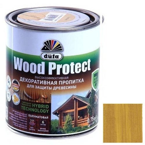 Пропитка декоративная для защиты древесины Dufa Wood Protect сосна 0,75 л