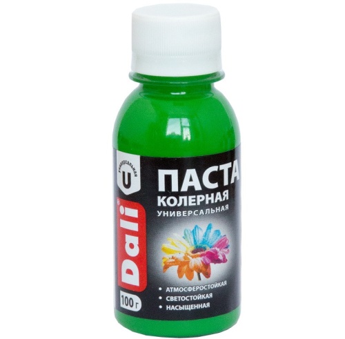 Паста колерная универсальная Dali 20358 зеленое яблоко 0,1 л