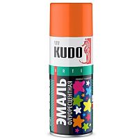 Эмаль аэрозольная флуоресцентная Kudo KU-1205 оранжево-желтая 520 мл
