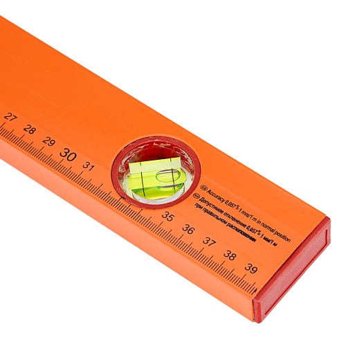 Уровень алюминиевый, 400 мм, 3 глазка, желтый, линейка Sparta фото 5