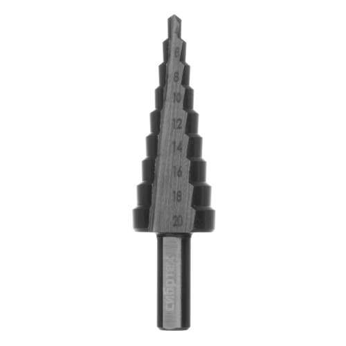 Сверло ступенчатое по металлу 4-6-8-10-12-14-16-18-20 мм, 4241 Сибртех фото 2
