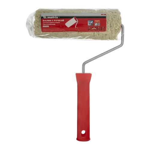 Валик для фасадных работ синтетический, 180 мм, ворс 18 мм, D 36 мм, D ручки 6 мм, полиакрил Matrix фото 6