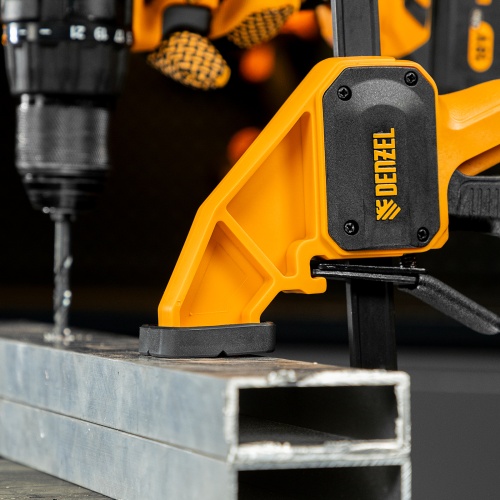 Струбцина F-образная, быстрозажимная, 300 х 80 мм, усиленный нейлоновый корпус Denzel фото 8