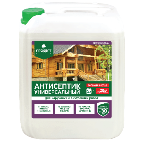 Антисептик универсальный для наружных и внутренних работ Prosept Eco Universal 015-5 5 л