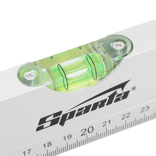 Уровень алюминиевый, 400 мм, 3 глазка, линейка Sparta фото 3