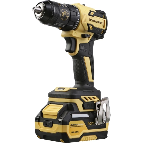Дрель Hanskonner акк б/щ, 18В, 1BatterySystem, 65Нм, 1х4Ач, 13мм, кейс HCD1865SC