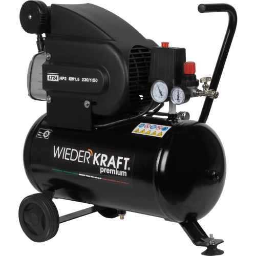 Двухцилиндровый ременной компрессор WIEDERKRAFT 50л 320л/мин WDK-90532 фото 5