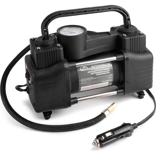 Компрессор AUTOVIRAZH двухцилиндровый 75 л/мин с манометром шт AV-010750 фото 8