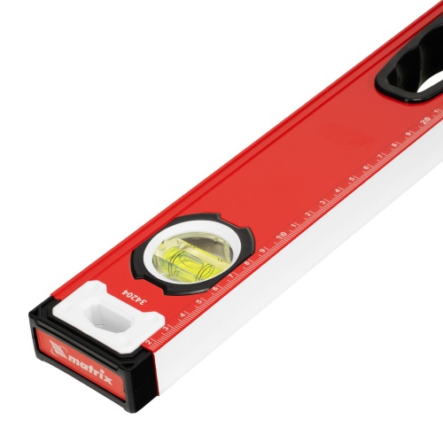 Уровень алюминиевый, фрезерованный, 3 глазка, рукоятки, 1200 мм Matrix фото 4