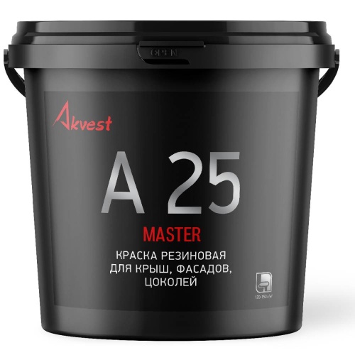 Краска резиновая Аквест-25 База А для крыш и фасадов 1,2 кг Краска резиновая Аквест-25 База А для крыш и фасадов 1,2 кг