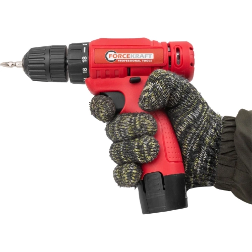 Дрель-шуруповерт аккумуляторная Forcekraft 12V, 1.2Ah, 30Нм, патрон 0.8-10 мм FK-CDA12V Li-ion(61278) фото 9 Дрель-шуруповерт аккумуляторная Forcekraft 12V, 1.2Ah, 30Нм, патрон 0.8-10 мм FK-CDA12V Li-ion(61278) фото 9