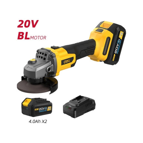 Угловая шлифмашина аккумуляторная DELI 115мм DC601 (2 акб, 20В х 4Ач, ЗУ, 3 скорости, сумка) 162773 фото 3