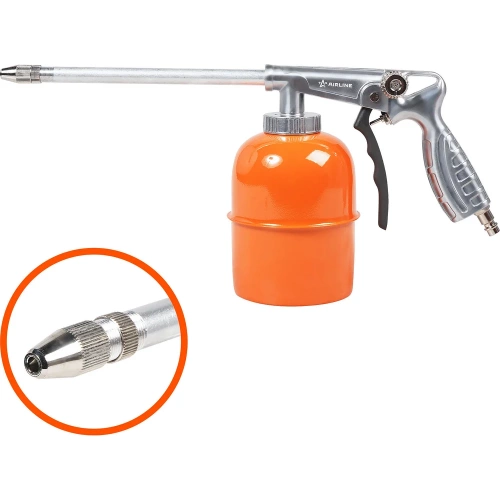 Моечный/мовильный пистолет Airline металл. бачок 900 мл. с регулятором давления PRO ATBU059 фото 3
