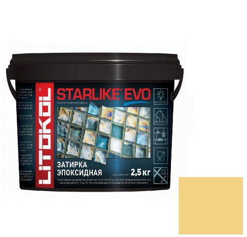 Затирка эпоксидная для швов Litokol Starlike Evo S.600 Giallo Vaniglia 2,5 кг