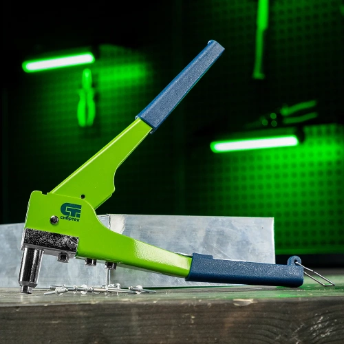 Переставной заклепочник СИБРТЕХ 270 мм, 0-90 градусов, заклепки 2,4-3,2-4,0-4,8 мм 40543 фото 4