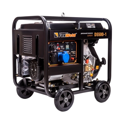Дизельный генератор Foxweld expert d5500-1, 5.0-5.5 квт, 1ф, розетки 1x16a + 1x32a, ппп, мфд 3в1 8895 фото 4