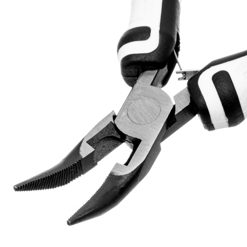 Длинногубцы Mini, 125 мм, изогнутые, авторазжим, Pro Matrix фото 4