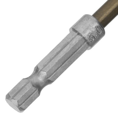Сверло по металлу, 5 мм, HSS, нитридтитановое покрытие, шестигранный хвостовик Matrix фото 4