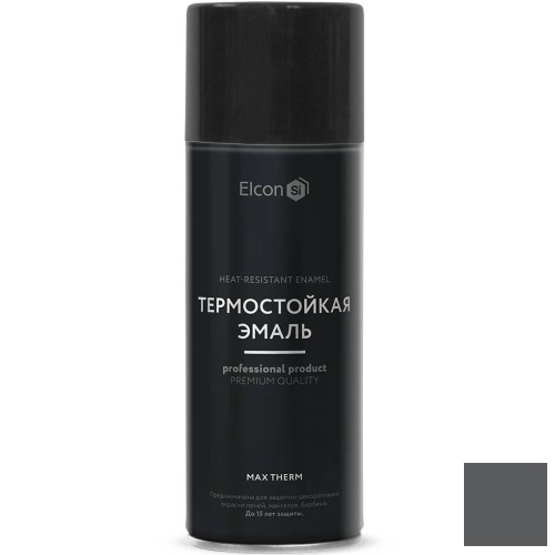 Эмаль аэрозоль термостойкая Elcon Max Therm антрацит 600 градусов 520 мл