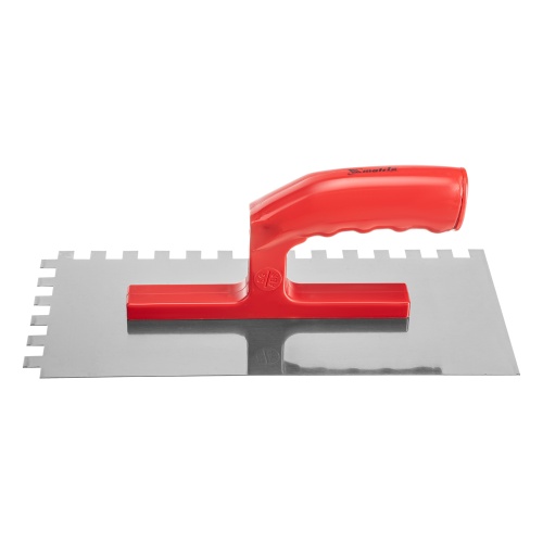 Гладилка стальная, 280 x 130 мм, зеркальная полировка, пластмастмассовая ручка, зуб 10 x 10 мм Matrix фото 2