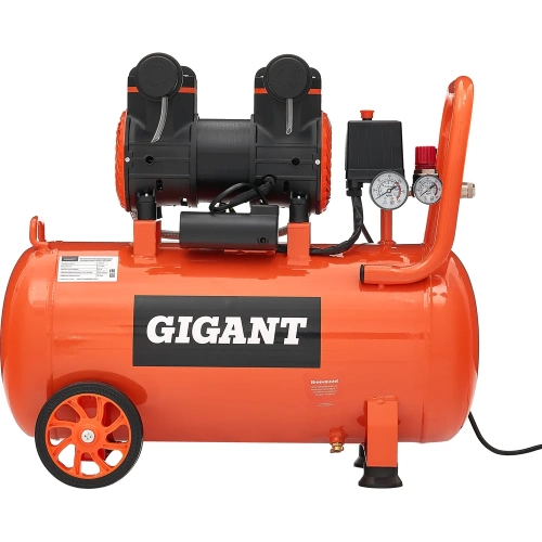 Безмасляный малошумный компрессор Gigant (50 л; 8 бар; 225 л/мин) GSWK-50/1400 Безмасляный малошумный компрессор Gigant (50 л; 8 бар; 225 л/мин) GSWK-50/1400