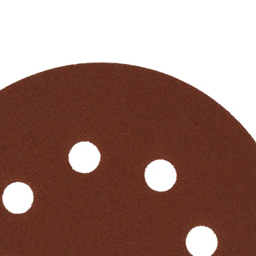 Круг абразивный на ворсовой подложке под "липучку", перфорированный, P 150, 125 мм, 5 шт Сибртех фото 4