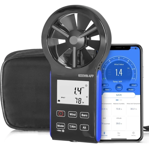 Цифровой термоанемометр HoldPeak HP‑6000WM‑APP