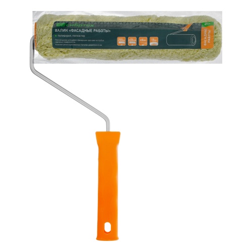 Валик "Фасадные работы", 250 мм, ворс 18 мм, D 36 мм, D ручки - 6 мм, полиакрил, полиэстер Сибртех фото 6