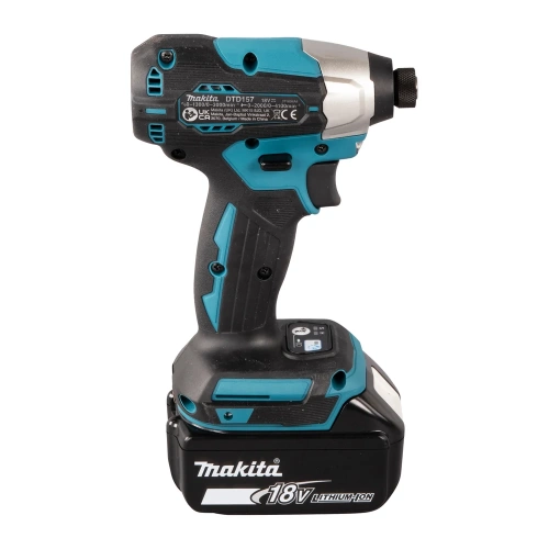 Аккумуляторный ударный шуруповерт Makita 18В, BL, XPT, Li-ion, 140 Нм, 2 скорости DTD157RTJ фото 8 Аккумуляторный ударный шуруповерт Makita 18В, BL, XPT, Li-ion, 140 Нм, 2 скорости DTD157RTJ фото 8