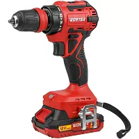 Аккумуляторная дрель-шуруповерт WORTEX BD 2025 LiSET в чемодане ALL1 XLT бесщеточная, 18 В, 55 Н*м, 2х2 А*ч + 2 насад 1325844