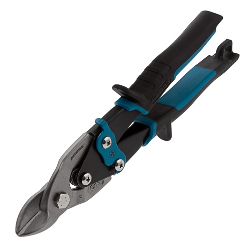 Ножницы по металлу "Piranha", 230 мм, прямой усиленный рез (Bulldog) сталь СrMo, двухкомпонентная рукоятка-ки Gross Ножницы по металлу "Piranha", 230 мм, прямой усиленный рез (Bulldog) сталь СrMo, двухкомпонентная рукоятка-ки Gross