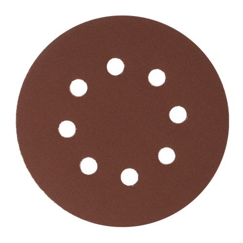Круг абразивный на ворсовой подложке под "липучку", перфорированный, P 240, 125 мм, 5 шт Сибртех фото 2