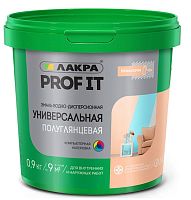 Эмаль универсальная Лакра Prof it ВД База С полуглянцевая 0,9 кг