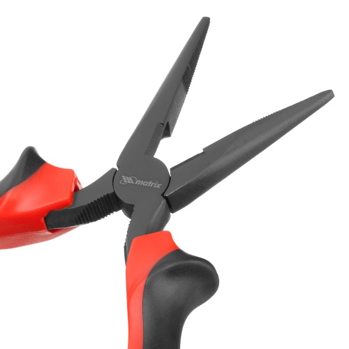 Длинногубцы прямые Black Nickel, 160 мм, двухкомпонентные рукоятки Matrix фото 4