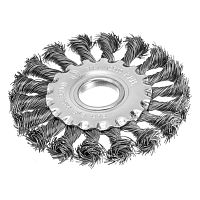 Щетка для УШМ 100 мм, посадка 22.2 мм, плоская, крученая проволока 0.5 мм Matrix