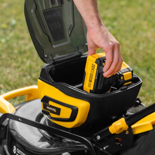 Газонокосилка аккумуляторная бесщет. DLM-460, 460 мм, травосб. 65 л., Li-Ion, 40 В Denzel фото 37