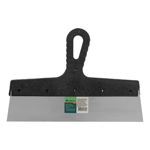 Шпатель фасадный из нержавеющей стали, 300 мм, пластмассовая ручка Сибртех фото 6