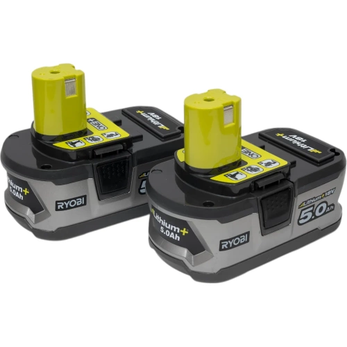 Набор Ryobi ONE+ RC18120-250 5133003364 аккумулятор (18 В; 5.0 А*ч; Li-Ion) 2 шт. и зарядное устройство RC18120 фото 6