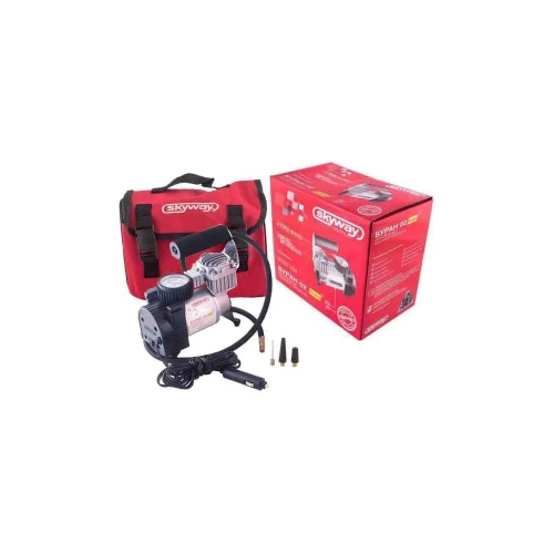 Металлический компрессор 45л/мин в прикуриватель Hi-tech Сумка, 7атм SKYWAY БУРАН-02 S02001004 фото 11