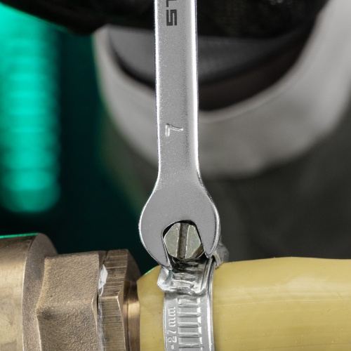 Ключ комбинированный, 7 мм, CrV, матовый хром Stels фото 7