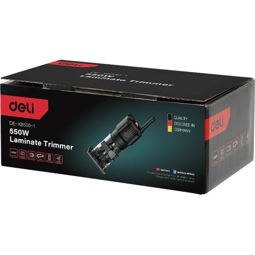 Профессиональный кромочный фрезер DELI 550Вт DE-XB550-1E (34500 об/мин, цанга 6мм) 164316 фото 6