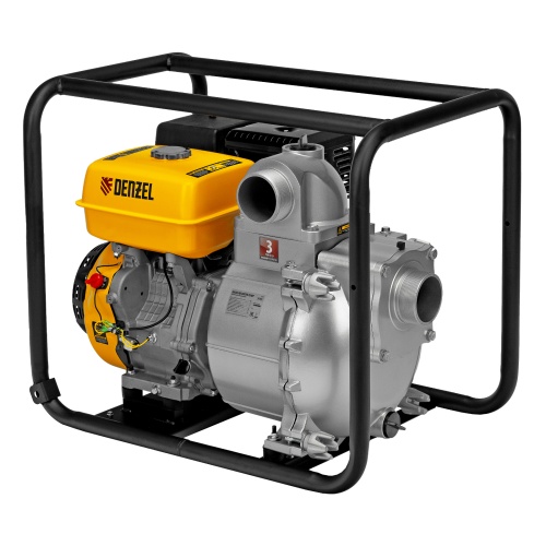 Мотопомпа бензиновая для грязной воды PX-80D, 15 л.с, 3", 1500 л/мин, глубина 8 м , напор 30 м Denzel фото 2