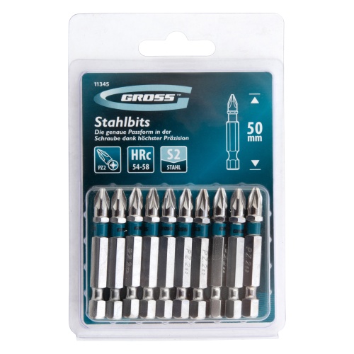 Бита РZ2 х 50, сталь S2, 10 шт. Gross фото 6