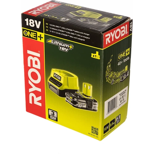 Набор Ryobi ONE+ RC18120-125 5133003359 аккумулятор (18 В; 2.5 А*ч; Li-Ion) и зарядное устройство RC18120 фото 7 Набор Ryobi ONE+ RC18120-125 5133003359 аккумулятор (18 В; 2.5 А*ч; Li-Ion) и зарядное устройство RC18120 фото 7
