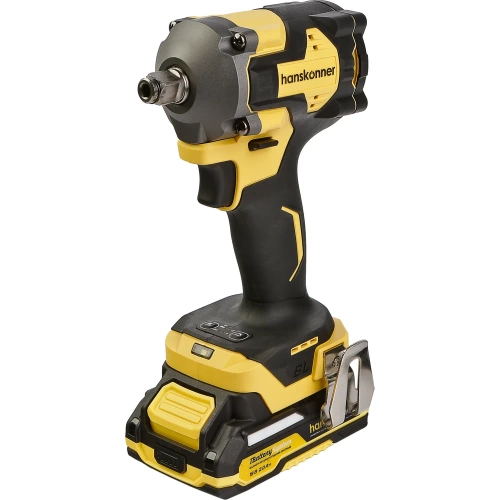 Ударный гайковерт Hanskonner б/щ PLATINUM,18В,1BatterySystem,420Нм,1/2",2x2Ач,кейс HCD20420H фото 3
