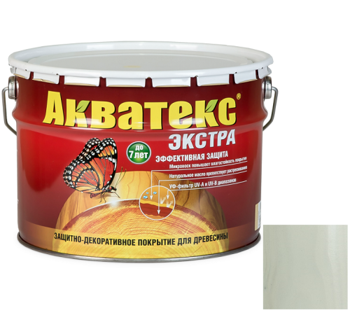 Покрытие алкидное защитно-декоративное для древесины Акватекс Экстра полуглянцевое белое 3 л Покрытие алкидное защитно-декоративное для древесины Акватекс Экстра полуглянцевое белое 3 л
